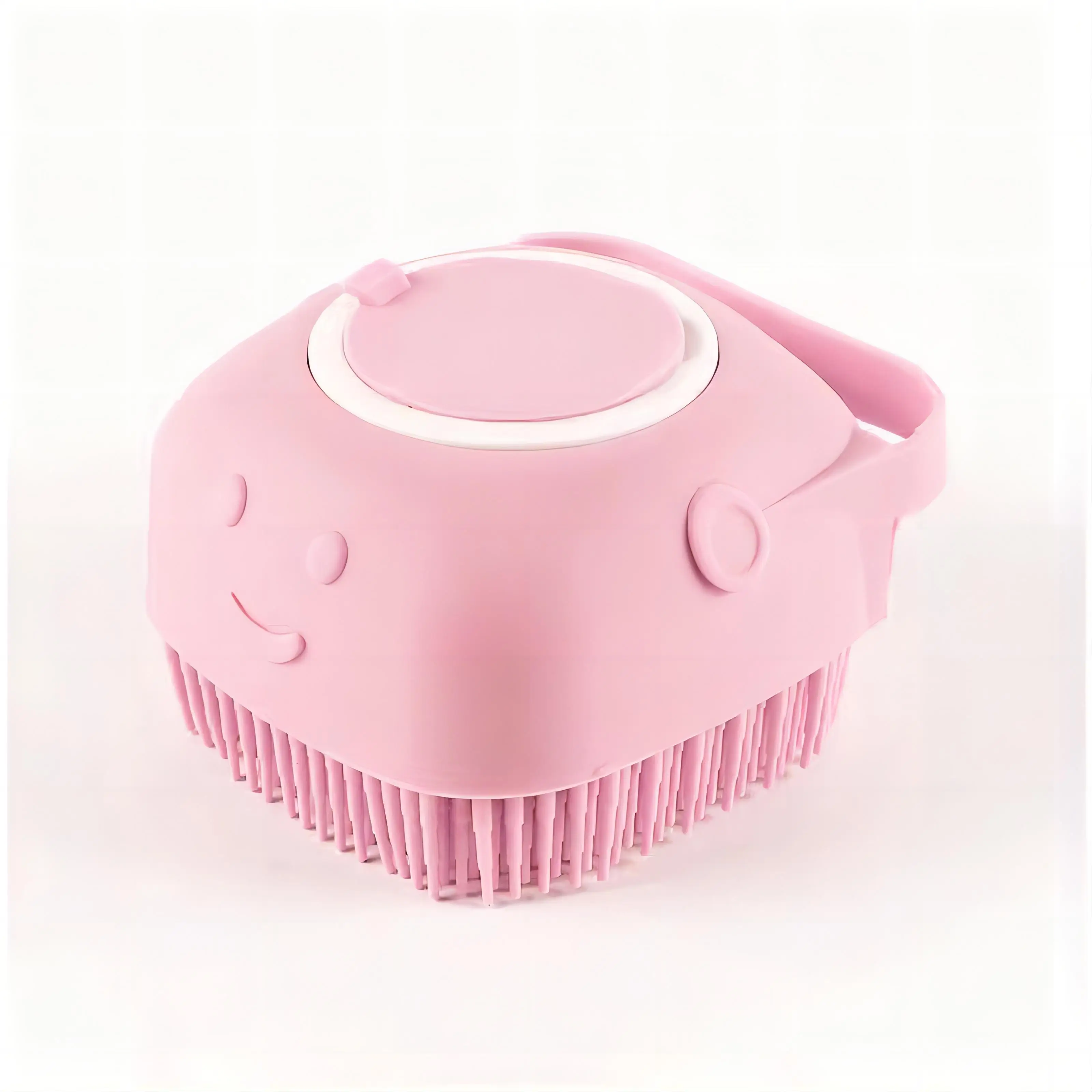 2024 Pet Shower Brush Silicone Pet Bath Brush Shampoo Dispenser Cat Dog