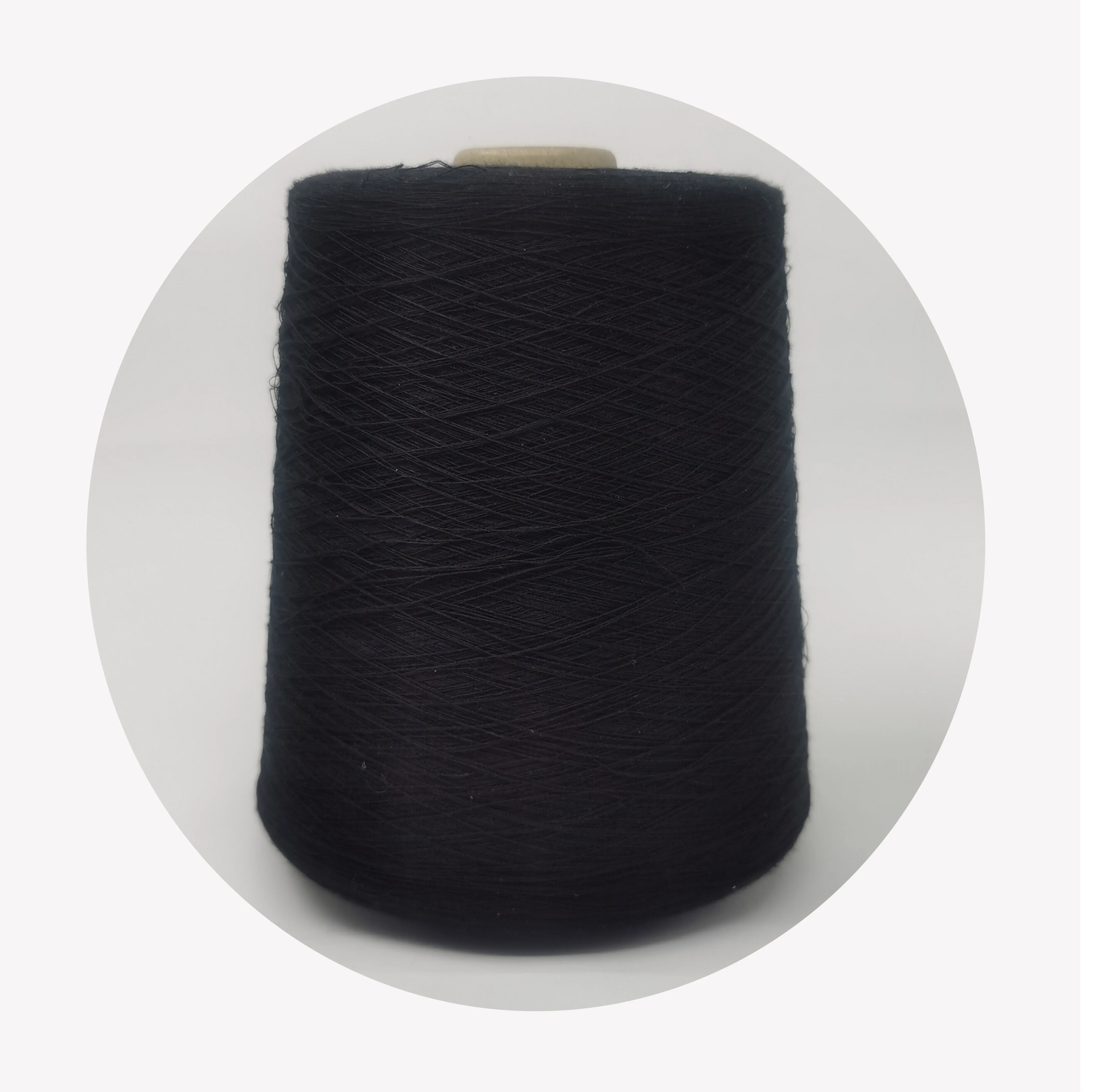black color bamboo cotton spun blend yarn  for weaving fabric