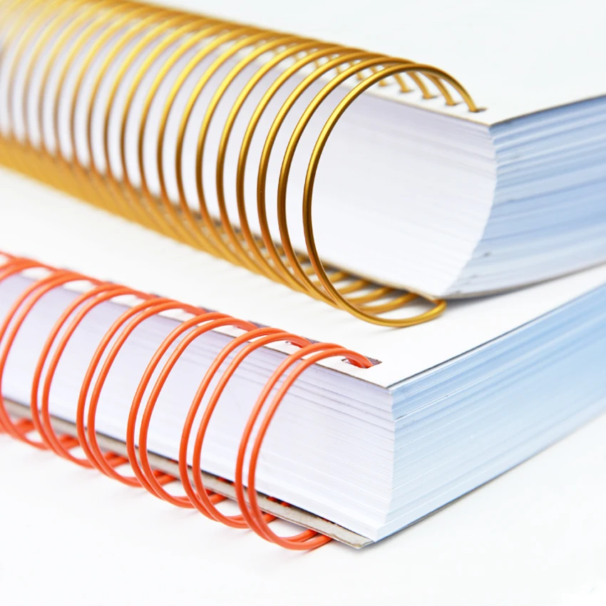 New Arrival Gold Color Single Metal Spiral Coil Spiral Binding Ring for Book