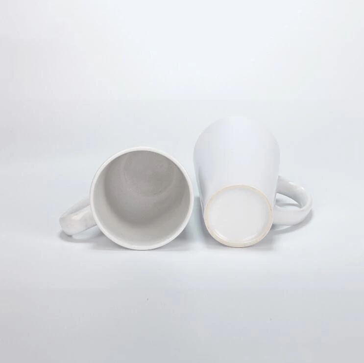 17oz Cone Shaped White Latte Ceramic Sublimation Blanks Enamel Coffee Mugs  Supplier Wholesale
