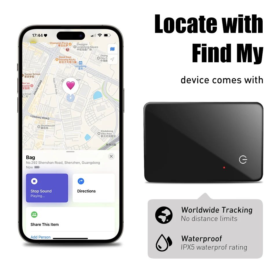 Wallet Card Finder Tracker Anti Lost Key Finder Locator Wireless Smart Finder Luggage Bag Bike MFI Certified Tag