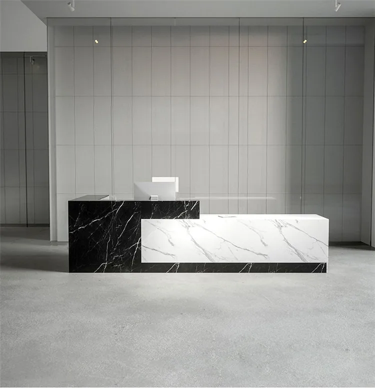 Customized Design Reception Front Desk Marble Front Desk Design