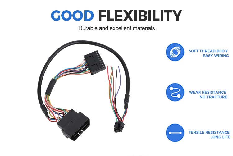 product factory custom obd2 obdii obd 16pin 12v 24v m to f y cable for code reader-5