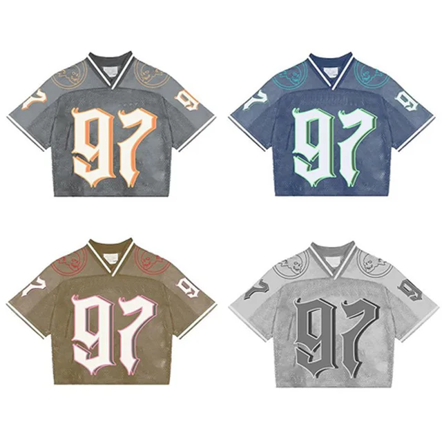 Custom Logos Baseball Boxy Cut Jersey Shirts Sport Team Training Baseball Jersey Soccer Uniform Mesh Jersey t Shirt for Men