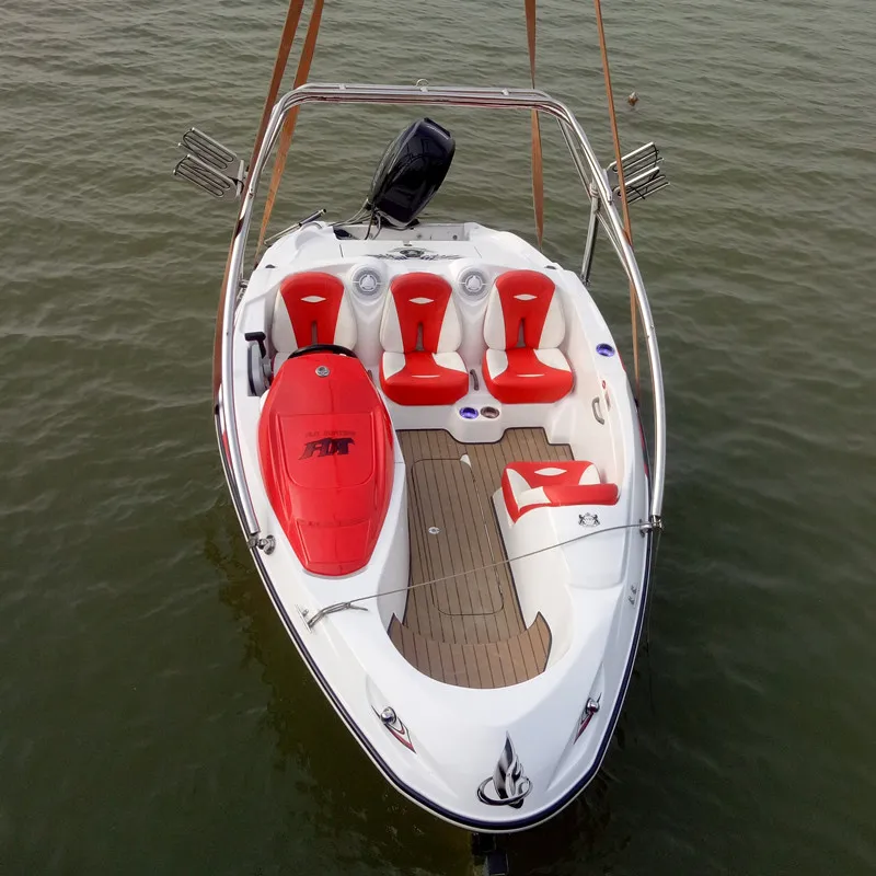 Fast Speed Outboard Engine Fiberglass 14Ft Mini Yacht 5 Person Outboard Engine Speed Boat 4.4M OEM&ODM