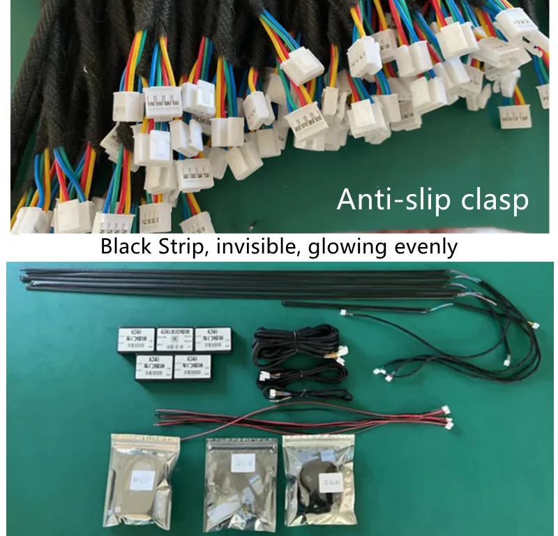 18 in 1 Dual Zone Led for Universal Car Interior Ambient Light Car Atmosphere Lamp Black Led Acrylic Optic Fiber Lights