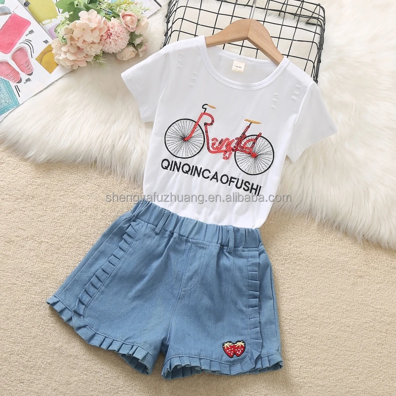 2022 children's wear women's T-shirt set high quality factory direct sales