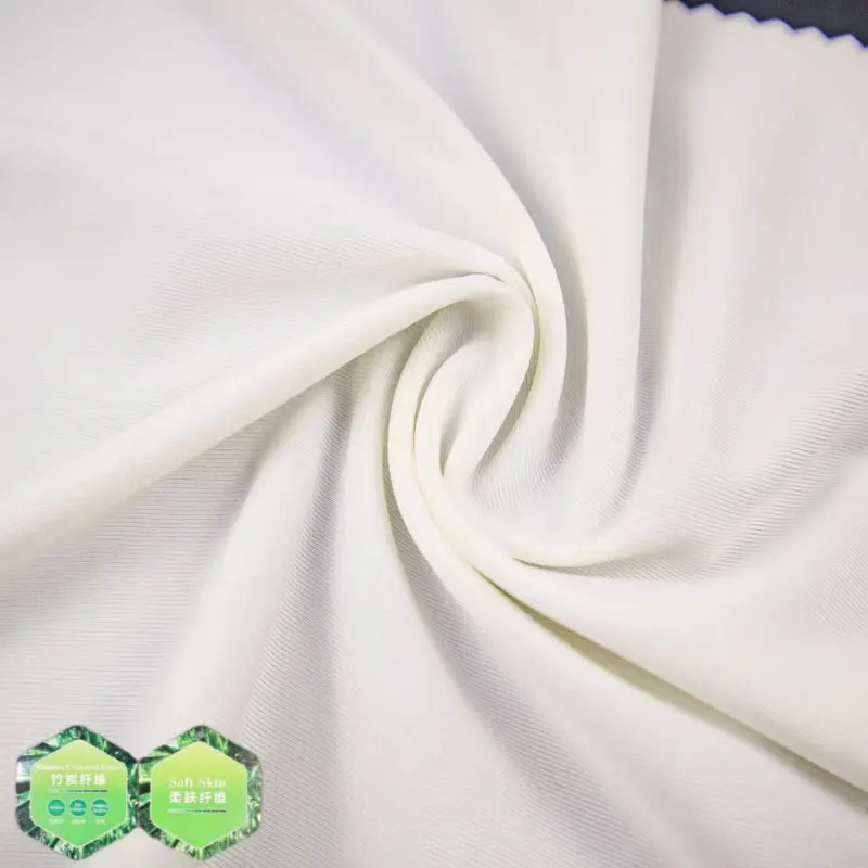 Anti Bacterial Deodorization Functional Breathable Bamboo Charcoal Polyester88% Spandex12% Fabric for Yoga Wear and Underwear manufacture