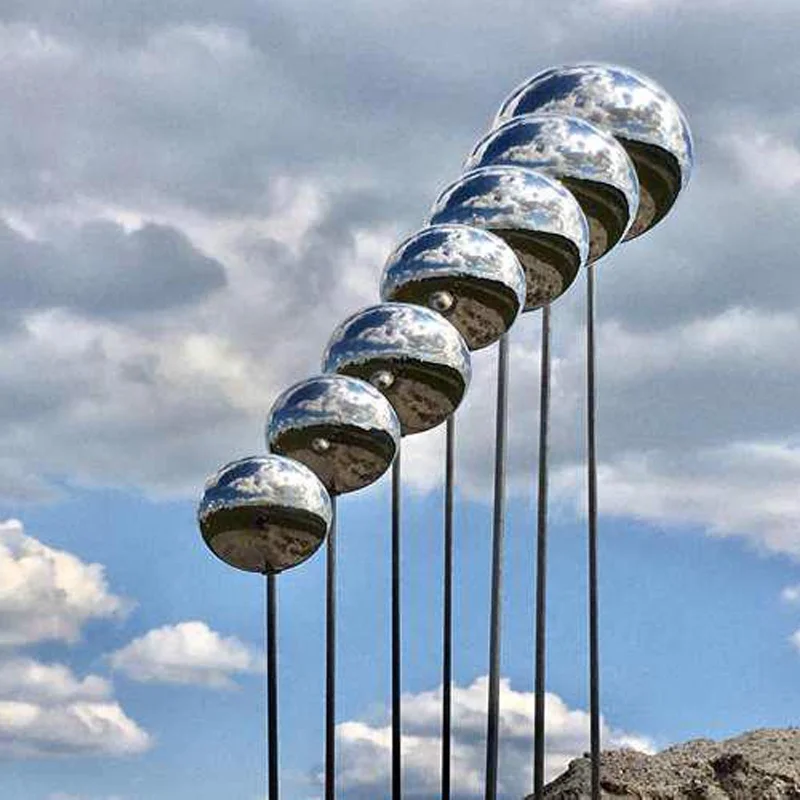 Садовые украшения для дома и улицы, маленький шар, уличная статуя, Металлические ремесла, металлические поделки, золотые металлические поделки на заказ