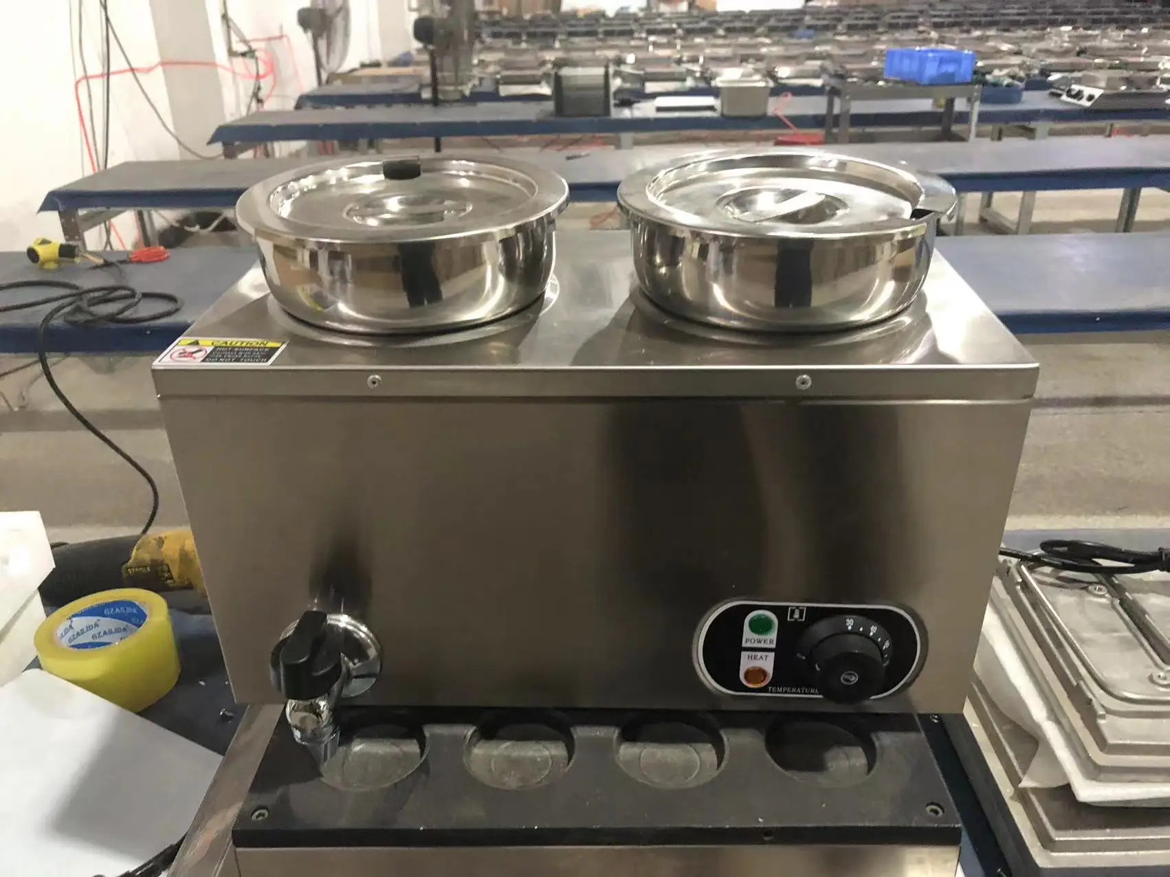 Commercial Electric Bain Marie 4 Round Pot Bain Marie With Lid