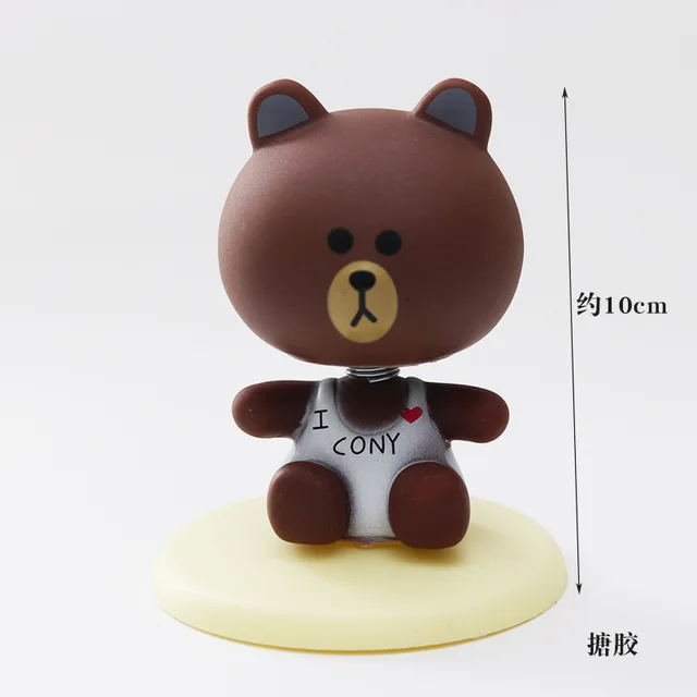 High quality Brown Bear Kony Rabbit happy birthday cake topper doll party supplies decorations for kids birthday toys