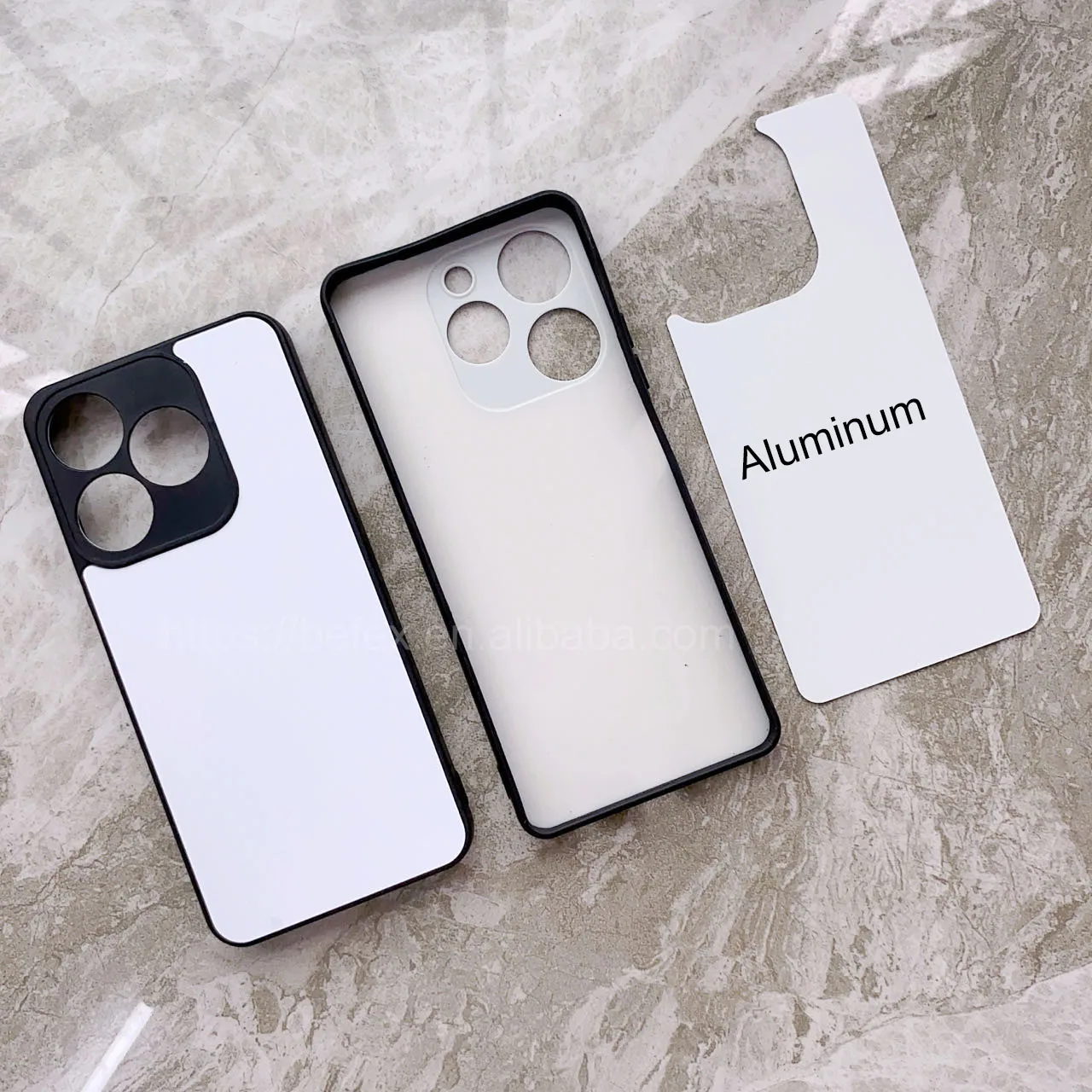 2D Sublimation Phone Case 2 in 1 Aluminum Sublimate Phone Case for TECNO Spark 10 Spark 10 Pro