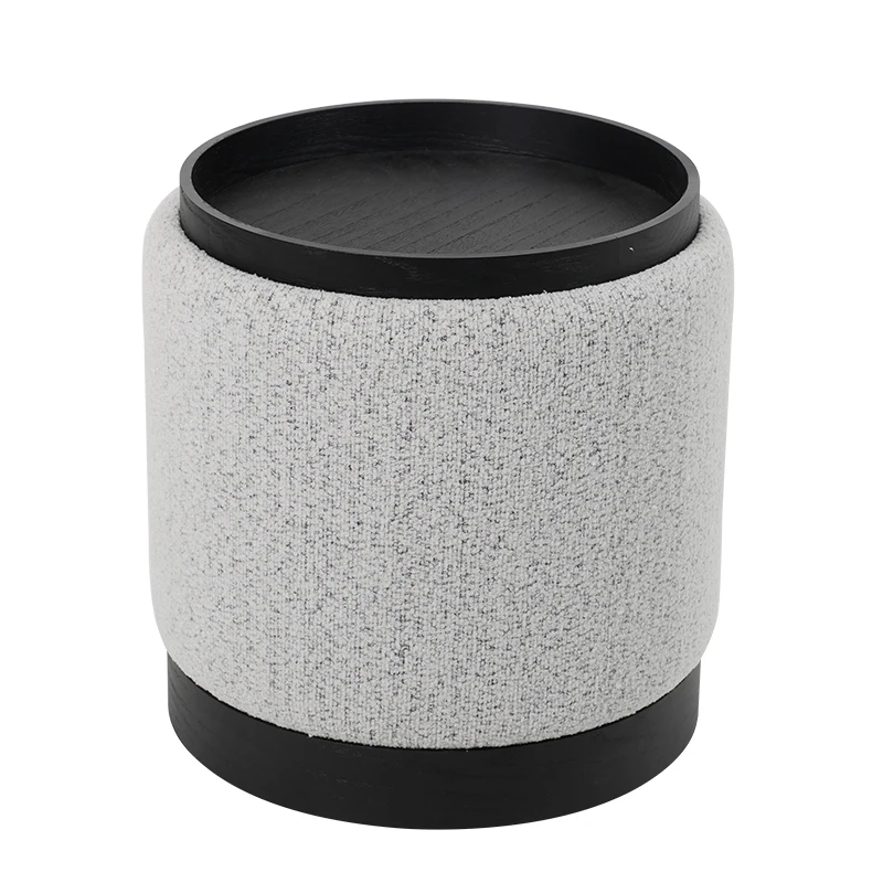 Customized Storage Ottoman Stool for Living Room Modern Inside Furniture New Design Velvet Fabric Ottoman