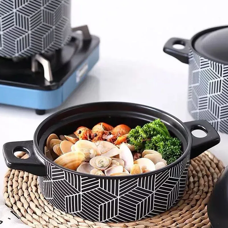 4pc New Fashion Design Domestic Top Quality Nonstick Ceramic Soup Pot Custom Logo Milk Pan Pot