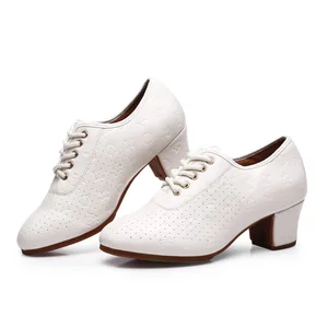 Ladies Salsa Dance Fashion Embossed Modern Dance Shoes Beef Tendon Sole Dance Shoes