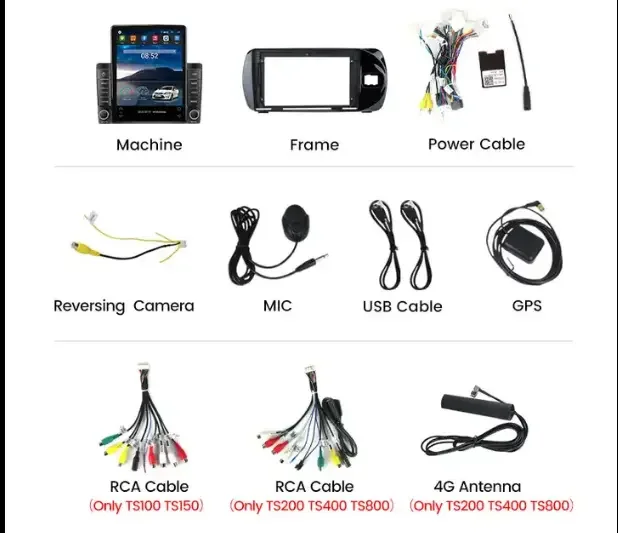 Android Car Video Car DVD Player for Toyota Vitz 2016 2017 2018 2019 2020 Stereo Android 4G LTE Car Multimedia System