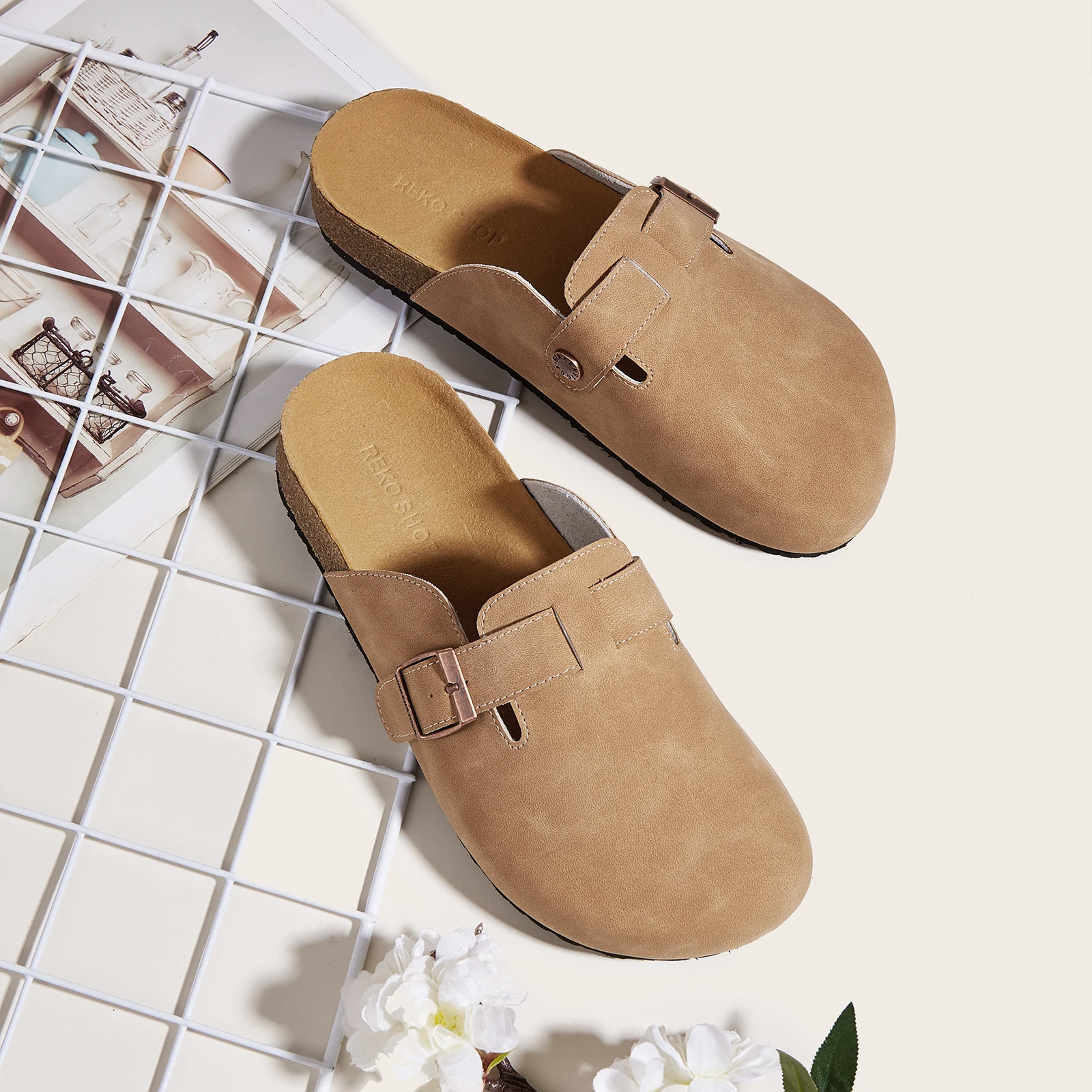 2024 Fishing Boken Slippers Tombor Flat Shoes Suede Leather