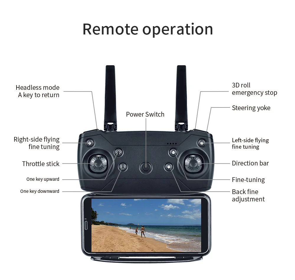 E68 RC FPV Folding Remote Control 720P/1080P 4K Camera HD Drone Toys