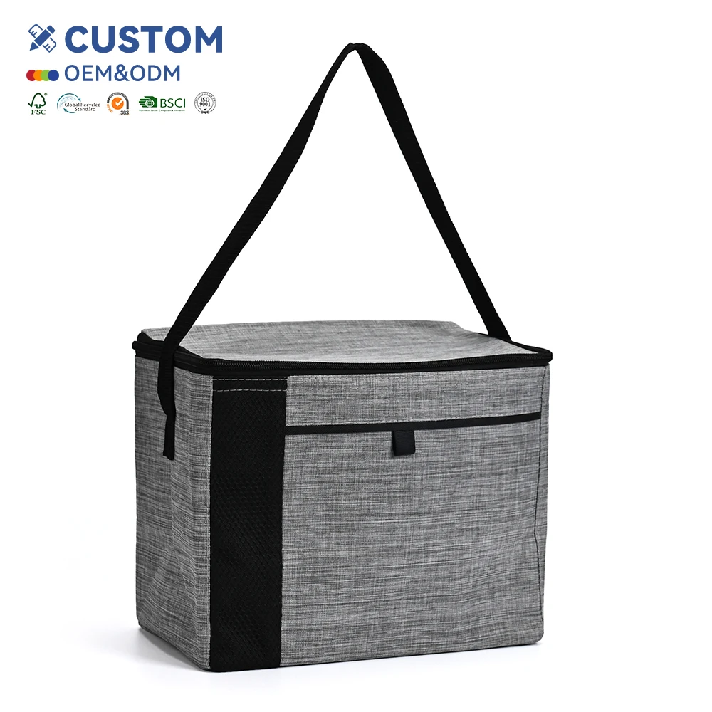 Reusable Non Woven Aluminum Foil Insulation Bags Thermal Insulated Tote Custom Thermal Picnic Lunch Cooler Bag