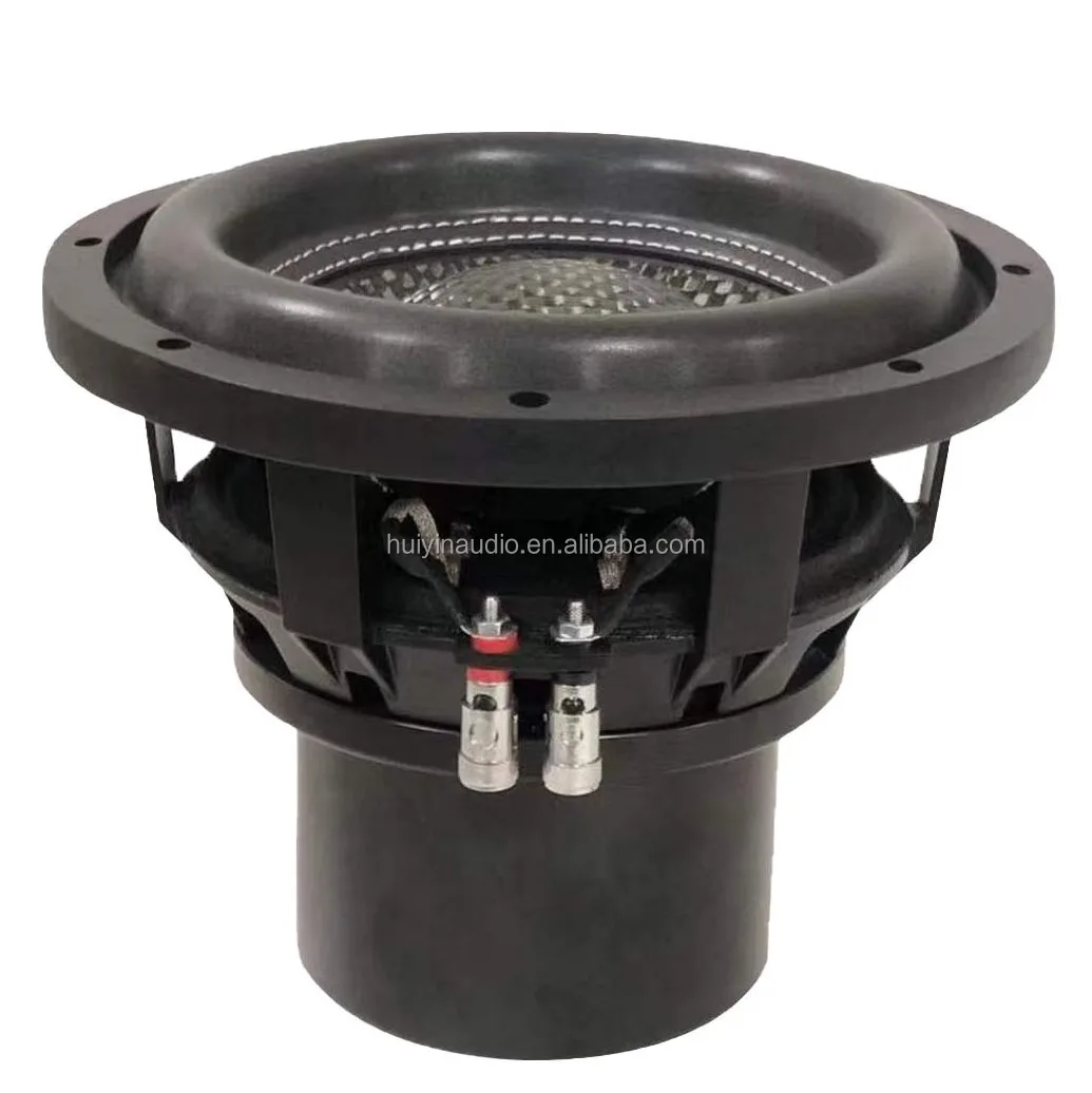 Subwoofer para automóvil de alto rendimiento de 8 pulgadas y 1000 W RMS con imán de neodimio, modelo HYW-875-018, con cono de fibra de carbono y doble impedancia de 4 ohmios