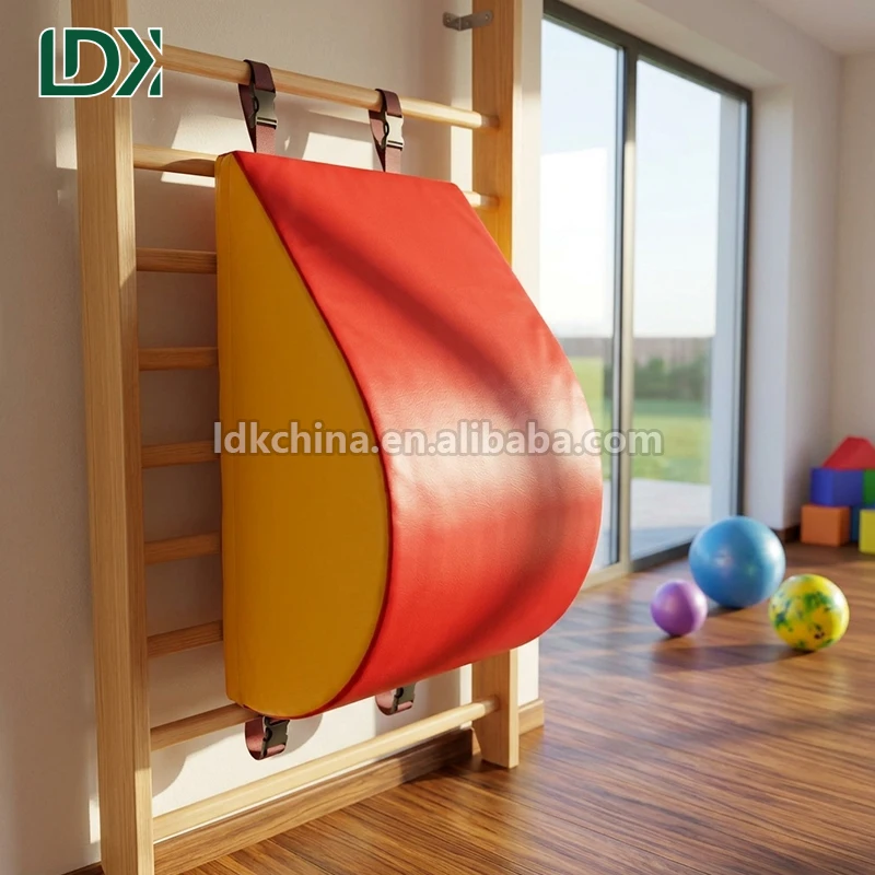 LDK Customized Kids Gymnastics Equipment Wall bar Mat Stall bar Curved Pad for Stretching Exercise