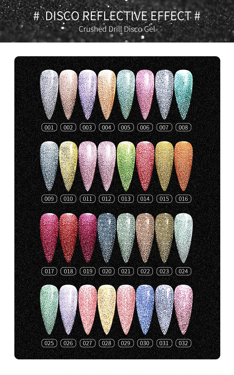 Reflective Glitter Gel 15 ml Gel nail polish glitter Organic UV Nail Polish Esmaltes vernis permanent en gros details