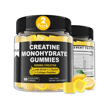 Private Label 5000 Mg Creatine Monohydrate Gummies Enhance Muscle Strength Improve Exercise Endurance Support Joint Health