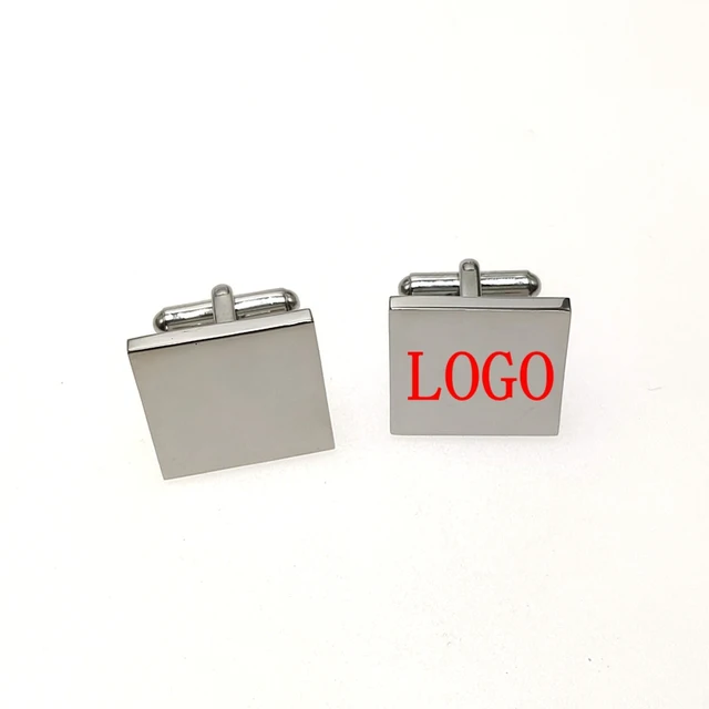 Luxury men's stainless steel personalized cufflinks, used for wedding anniversary or gift cufflinks