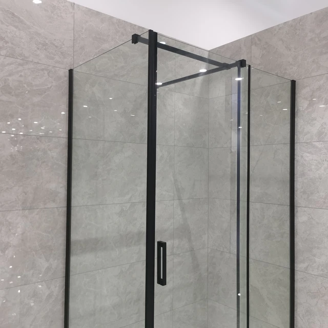 Hot Cheap Black Matt Aluminium Rectangle shower door Enclosure