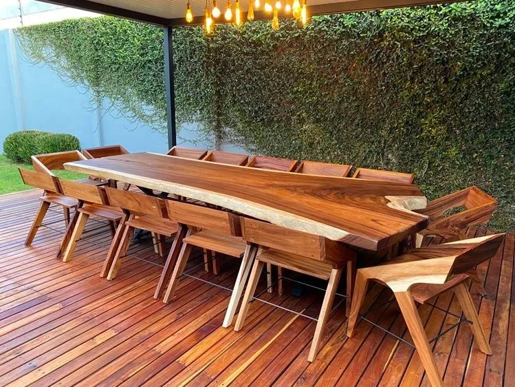 Factory Direct Modern Home Furniture Customize Size Kitchen Square Live Edge Solid Walnut Wood Slab Restaurant Dining Table