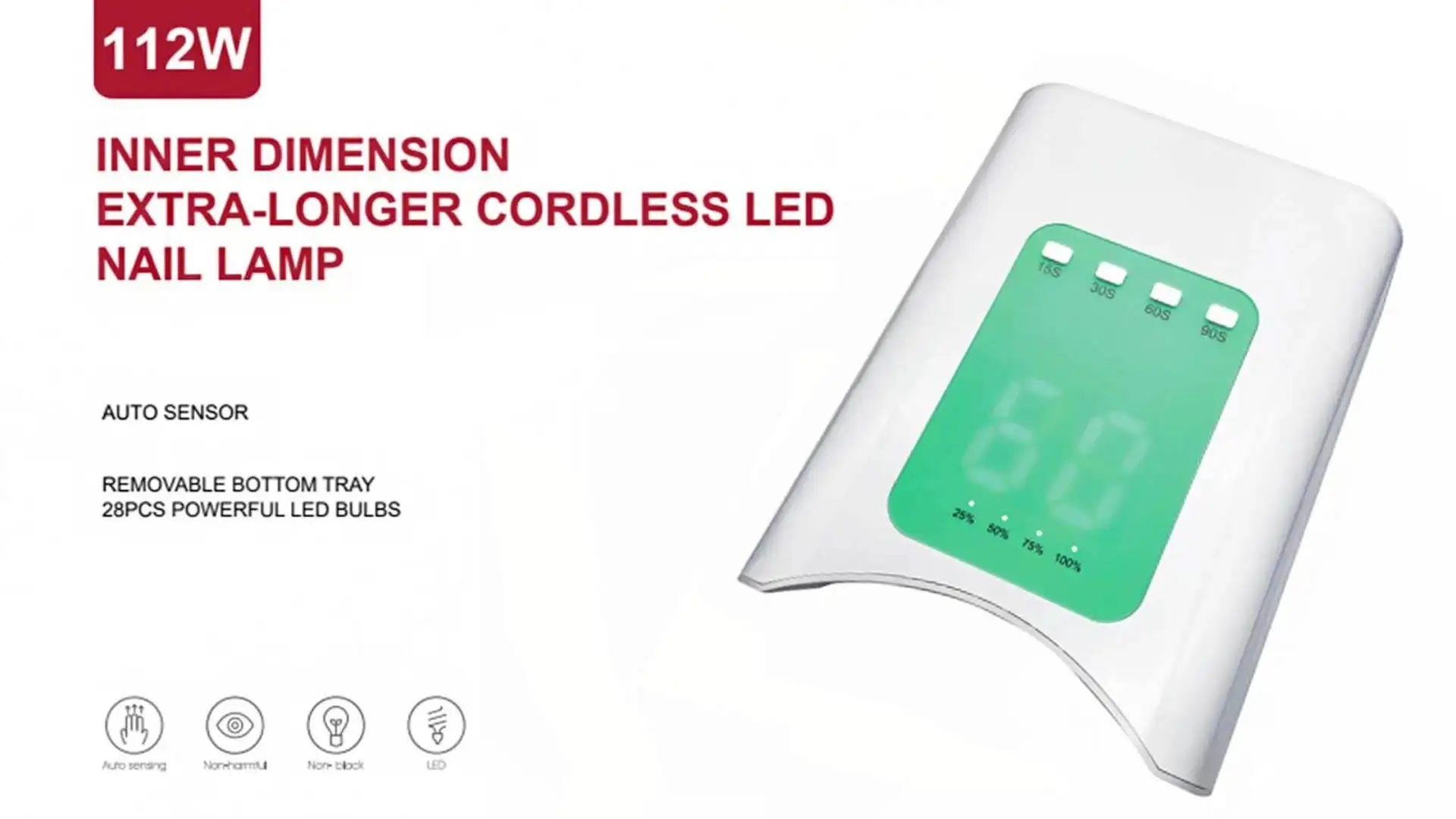 112w Manicure Table Cordless Uv Led Nail Lamp Professional Lamp Led