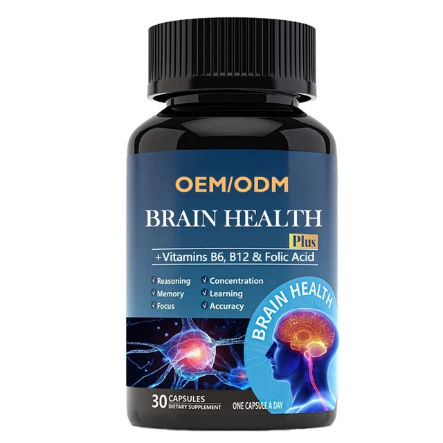 Alpha Brain Nootropics Capsules for Adults Healthcare Supplement to Enhance Brain Health Concentration Memory-Not for Children