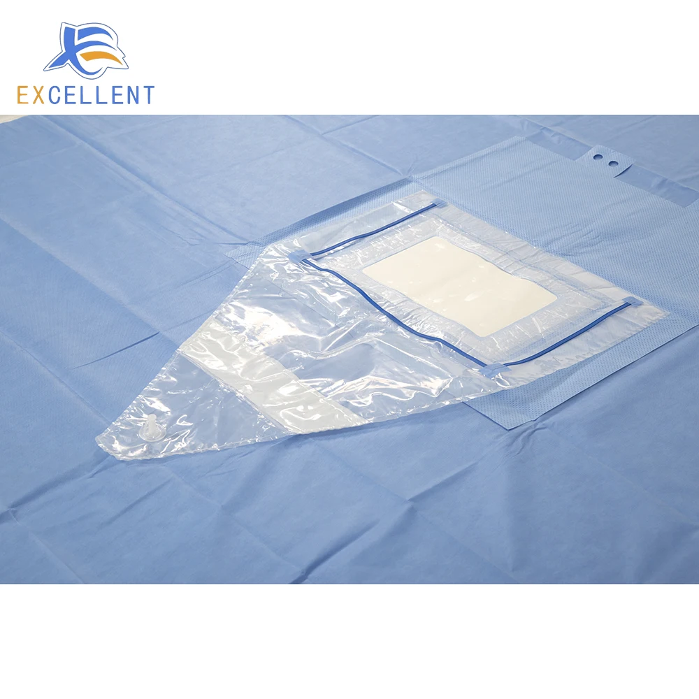 Medical Single Use EO Sterilized Surgical Drape SMS Nonwoven Disposable Craniotomy Surgical Drape for Hospital Use