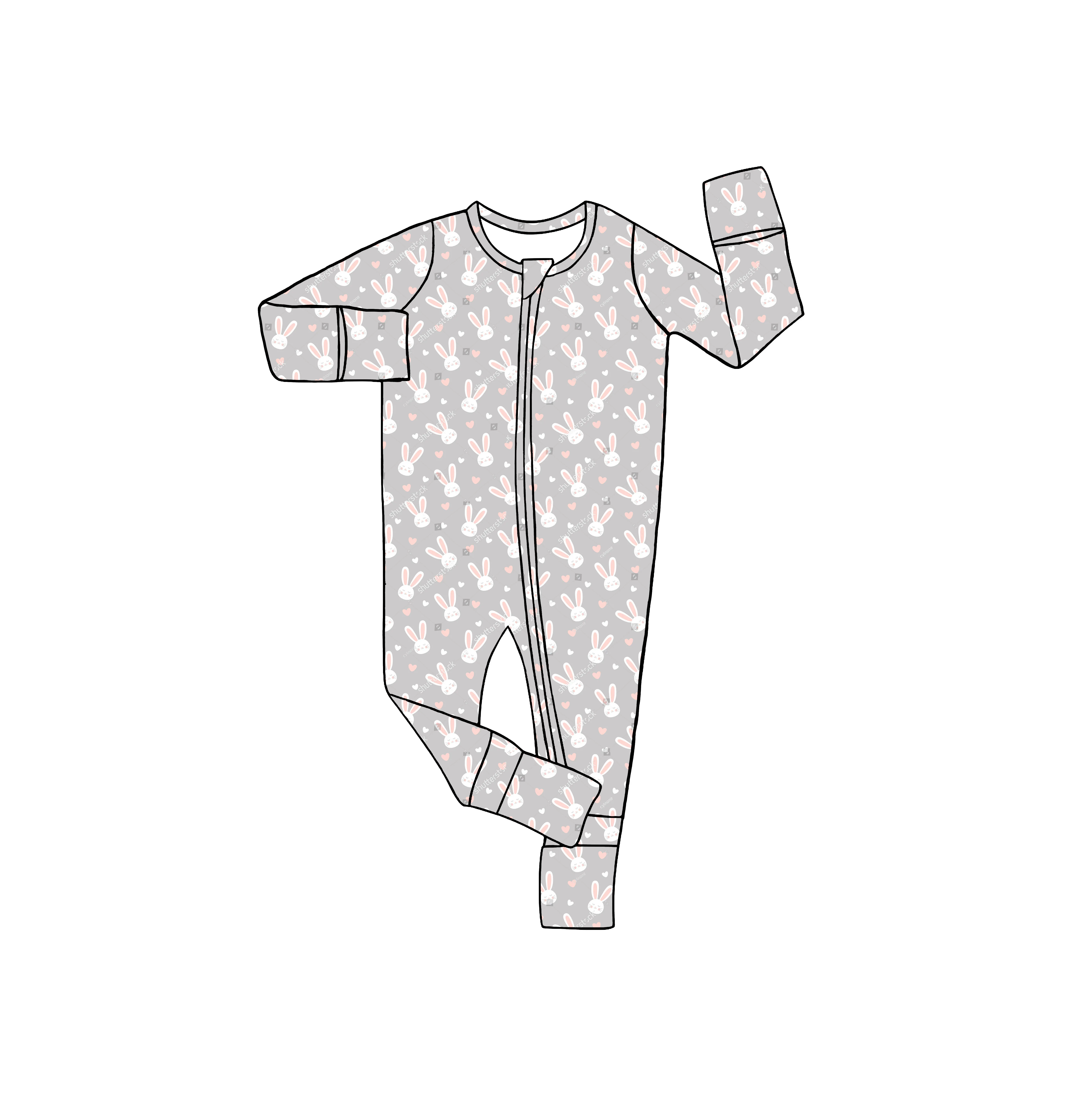 Bamboo Clothes Custom Print Infant Pajamas Super Soft Breathable Baby