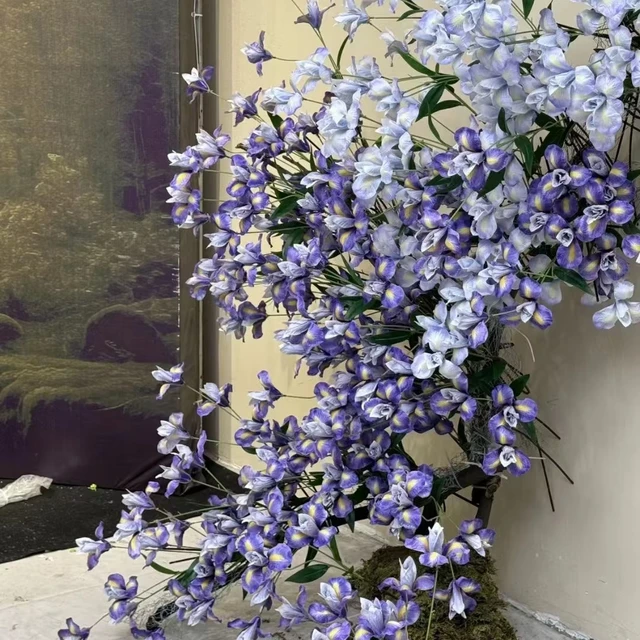 Wholesale Fantastic Color  Iris Artificial Flowers Real Touch PU Artificial Alice Iris Flowers for Wedding Home Decoration