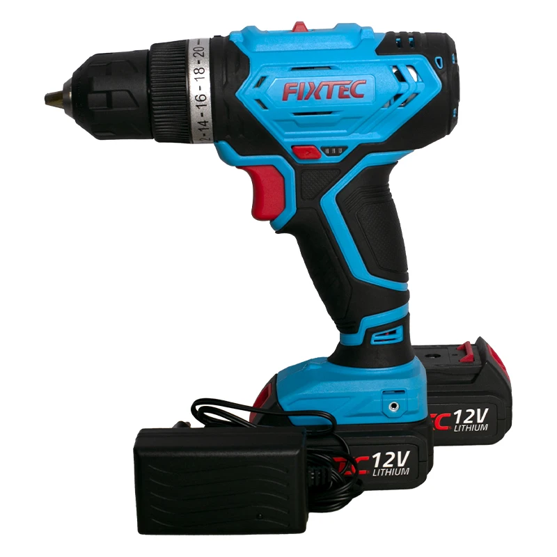FIXTEC Power Tools 12V Lithium 2 Speed Drill