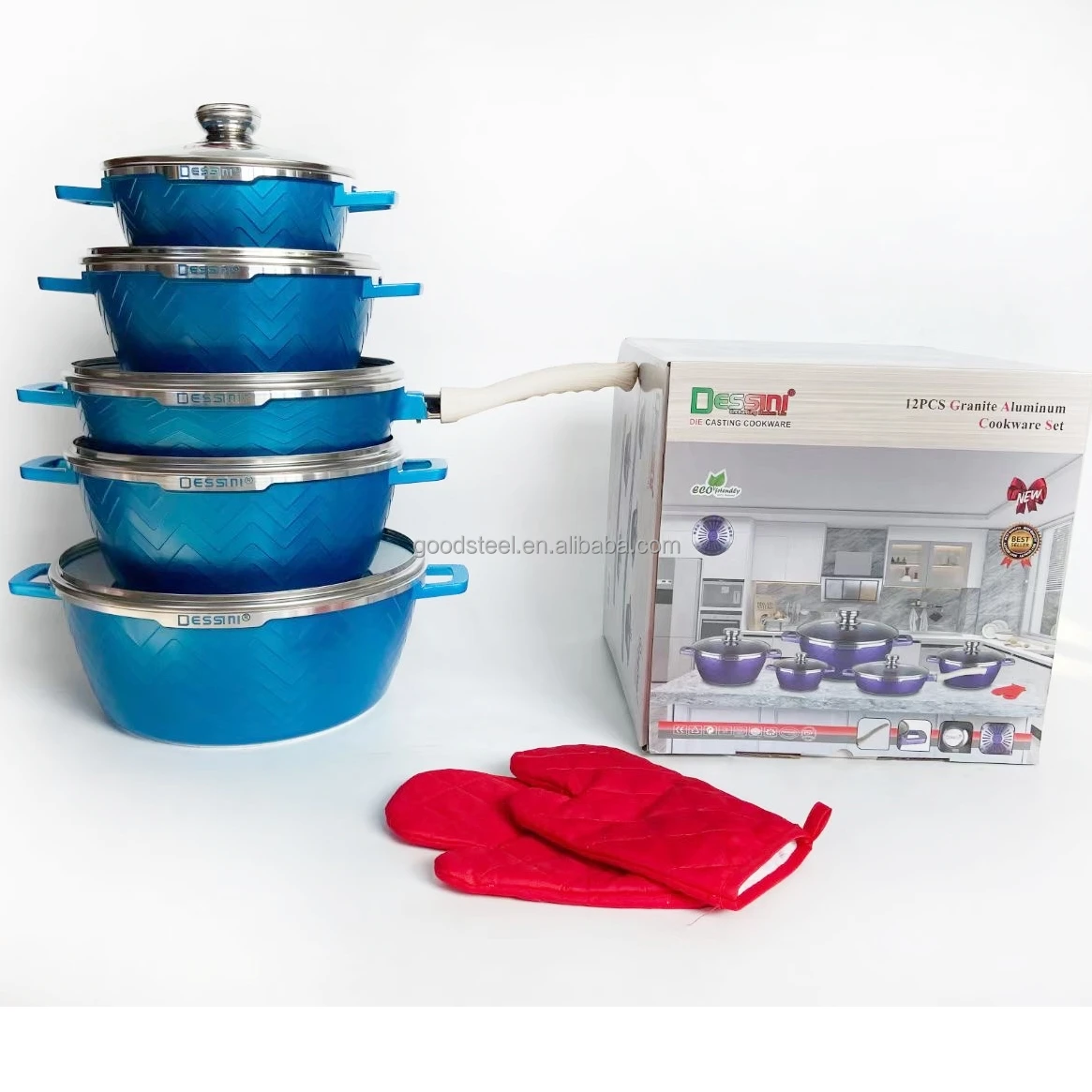 Custom Logo 23pcs Milk Bucket Cooking Pots Set Kitchen Pots Nonstick Cookware Sets