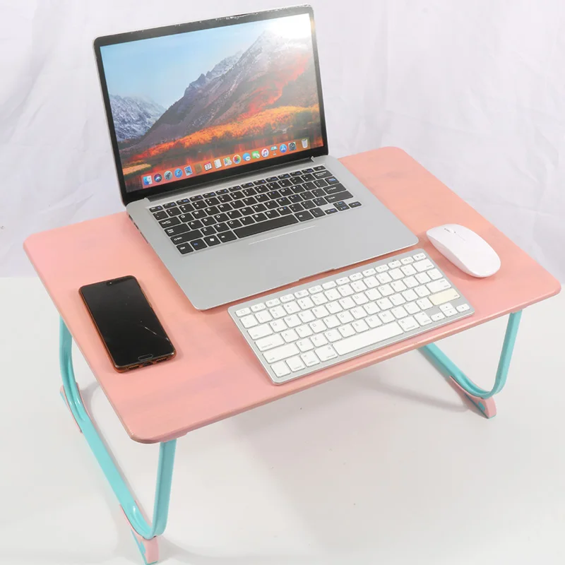 Оптовая продажа Экологически чистый Бамбуковый стол для ноутбука на кровать диван ручной работы складной стол для ноутбука