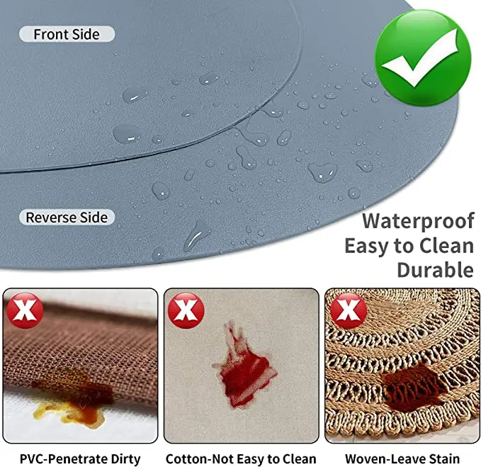 Heat Resistant Anti Slip Place Mat Home Kitchen Dining Table Mats Sets