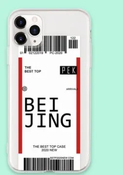 Customize OEM Clear Boarding Pass Air Ticket Design Cases