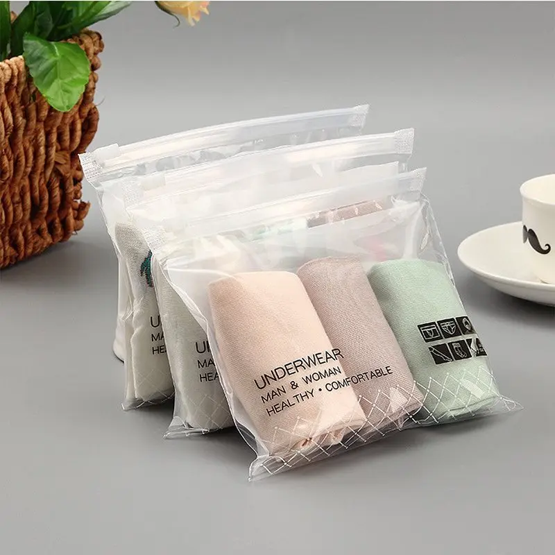 Wholesale Resealable Poly Ziplock Bags Custom Printed Frosted PVC Self Seal Zipper Lock T-shirt Clothing Packaging Plastic Bag supplier