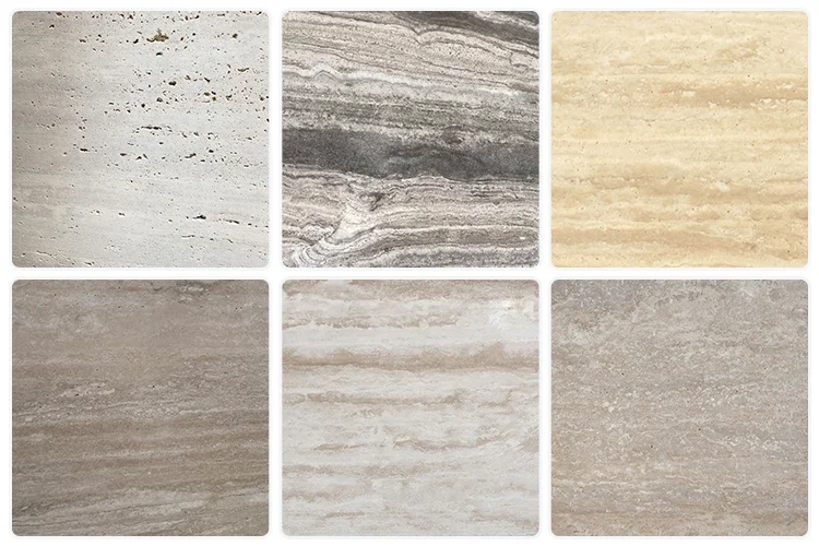 product hot sales wood grain brown coffee travertine marble slab for indoor wall floor design-6