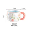 Pink tulip-hand pinch mug - 301-400ml