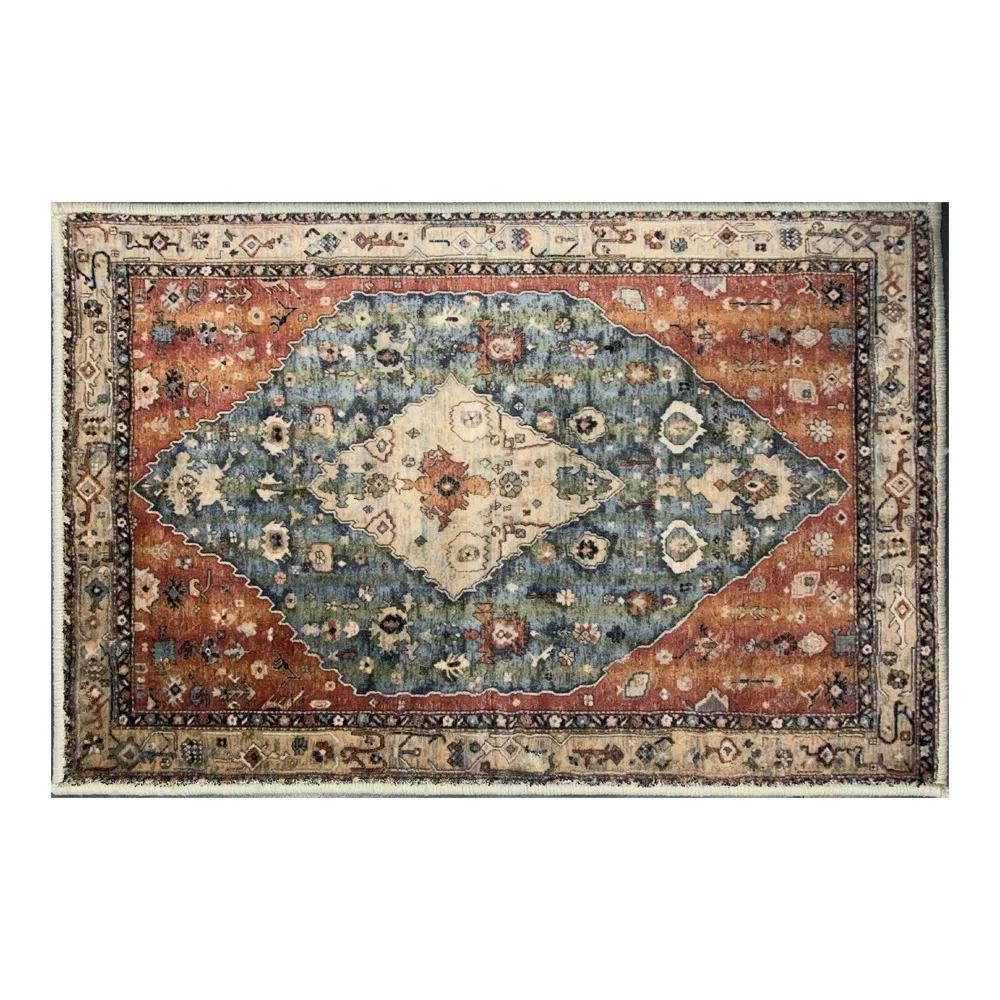 Home Decorative Area Rug Polyester Printed for Living Room