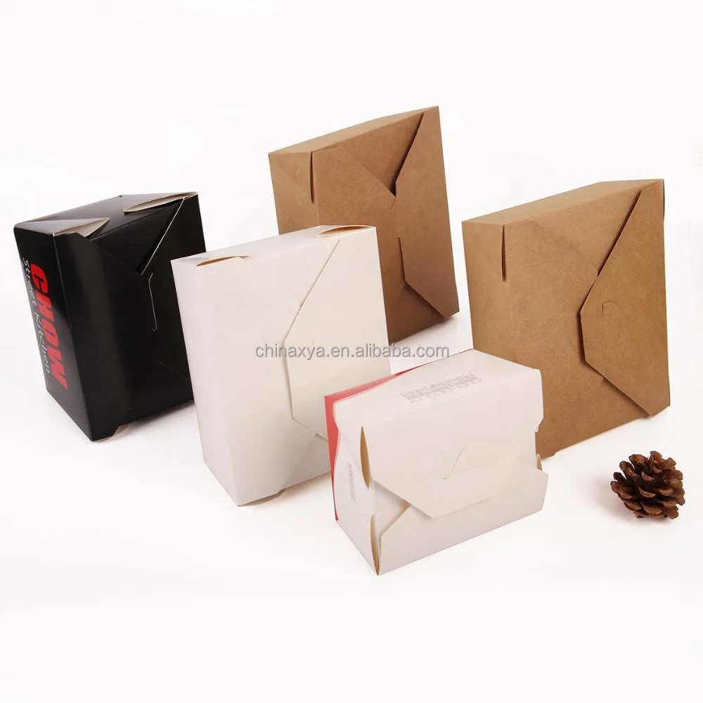 Disposable Kraft Paper Boat Box Takeaway Snack Catering Box Food Packaging Square Box manufacture