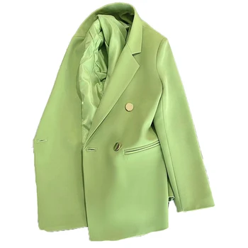 2023 Spring Autumn New Elegant Popular Button office custom female Women lady Blazer Solid Long Sleeve Women Casual Suit Coat