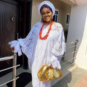 Islamic African Dress With Lace and Fashionable Oversized Long Dress With Inner Group