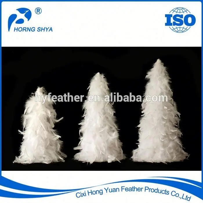 2024 Goose White Feather Christmas Trees for Outdoor Interior Home Office Room Winter Holiday Party Decor Item Ornament Supply