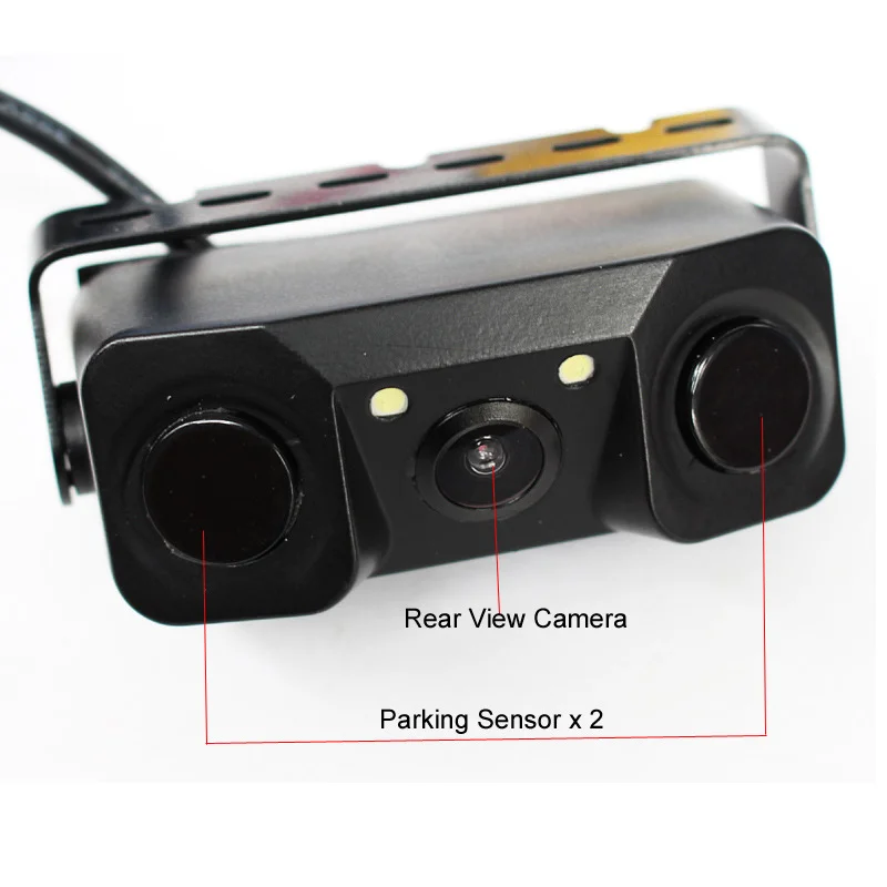 3 in 1 Video Parking Sensor radar Detector Car Reverse Rear View Camera With Night Light Wireless Transmitter and Receiver