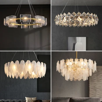 Factory wholesale Modern Decor Large Round Glass Brass K9 Crystal Chandelier Luxury Pendant Light Lamp For Living Ding Room